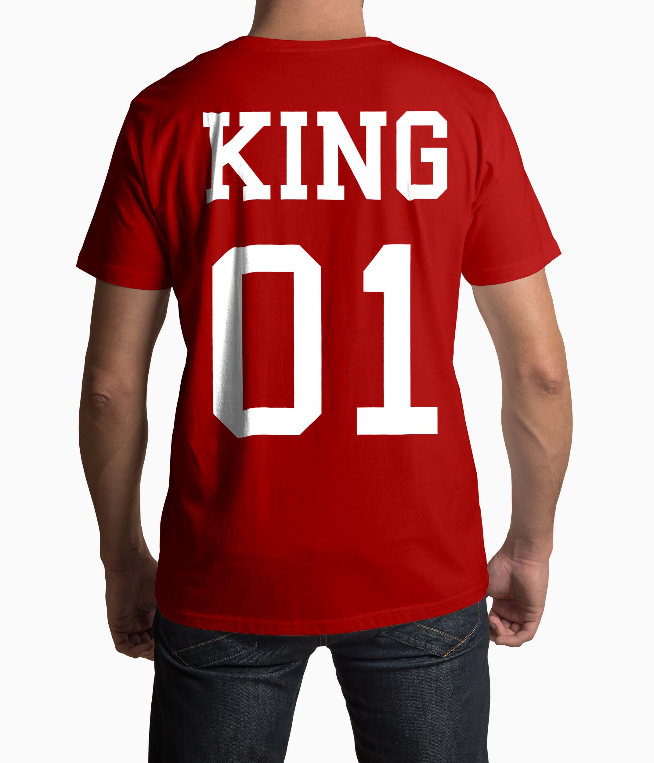 Tricou Barbati Personalizat King 01 - Bărbați-Roșu
