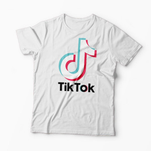 Tricou TikTok Logo - Bărbați-Alb