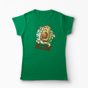 Tricou Avocado Run - Alergare Personalizat - Femei-Verde