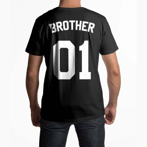 Tricou Barbati Personalizat Brother 01 - Bărbați-Negru