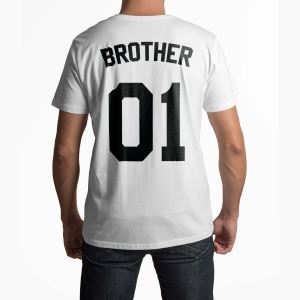 Tricou Barbati Personalizat Brother 01 - Bărbați-Alb