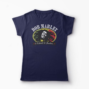Tricou Bob Marley - A Tribute To Freedom - Femei-Bleumarin