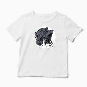 Tricou Cioara - Crow - Copii-Alb