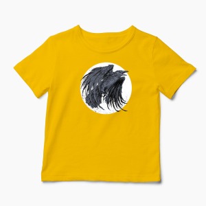 Tricou Cioara - Crow - Copii-Galben