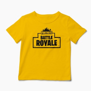 Tricou Fortnite Battle Royale - Copii-Galben