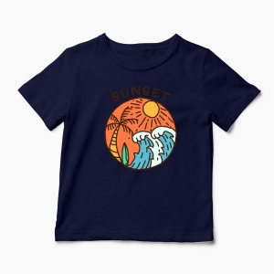 Tricou Grafic Ocean Sezon Vară - Copii-Bleumarin