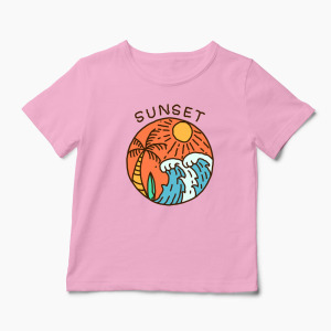 Tricou Grafic Ocean Sezon Vară - Copii-Roz