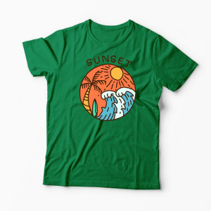 Tricou Grafic Ocean Sezon Vară - Bărbați-Verde