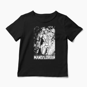 Tricou Mandalorian - Star Wars - Copii-Negru