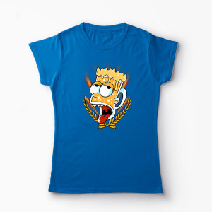 Tricou Personalizat Bart Beer Head - Femei-Albastru Regal