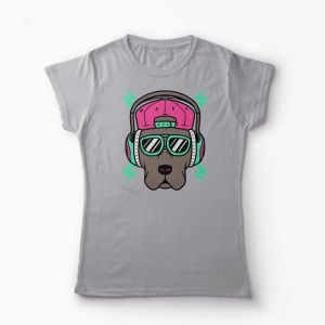 Tricou Personalizat Cool Dog - Femei-Gri