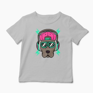 Tricou Personalizat Cool Dog - Copii-Gri