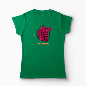 Tricou Personalizat Muzică Jazz - Love Music - Femei-Verde