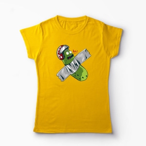 Tricou Personalizat Pickle Rick Taped Art - Rick and Morty - Femei-Galben