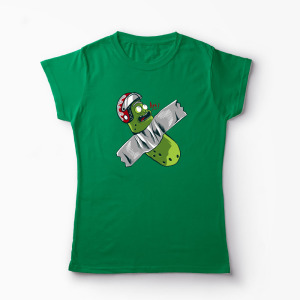 Tricou Personalizat Pickle Rick Taped Art - Rick and Morty - Femei-Verde