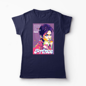 Tricou Personalizat Prince - Different Strokes - Femei-Bleumarin