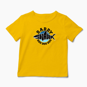 Tricou Personalizat Tată Rechin Do Do Do - Copii-Galben
