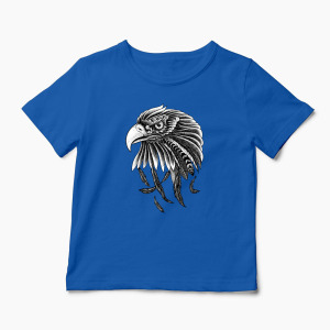Tricou Personalizat Vultur Ornamental - Copii-Albastru Regal