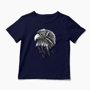 Tricou Personalizat Vultur Ornamental - Copii-Bleumarin