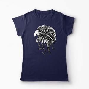 Tricou Personalizat Vultur Ornamental - Femei-Bleumarin