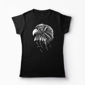 Tricou Personalizat Vultur Ornamental - Femei-Negru
