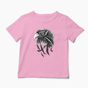 Tricou Personalizat Vultur Ornamental - Copii-Roz