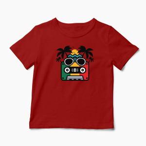 Tricou Petrecere de Muzică Reggae - Copii-Roșu