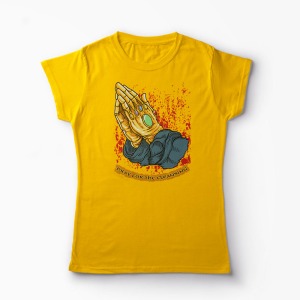 Tricou Rugați-vă Pentru Curățare - Femei-Galben