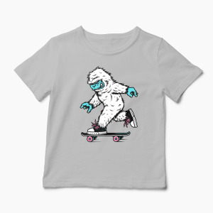Tricou Skateboarding Yeti - Copii-Gri