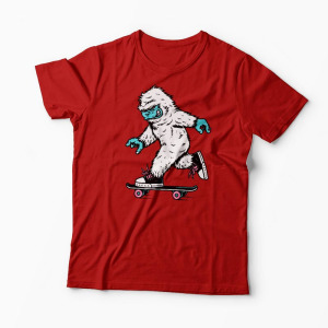 Tricou Skateboarding Yeti - Bărbați-Roșu