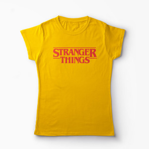 Tricou Stranger Things 1 - Femei-Galben