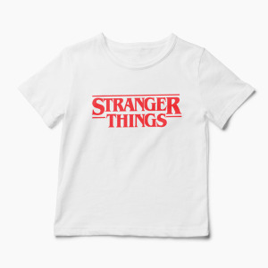 Tricou Stranger Things 1 - Copii-Alb