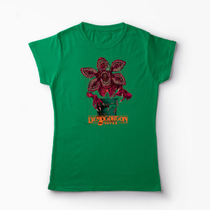 Tricou Stranger Things Demogorgon Super - Femei-Verde