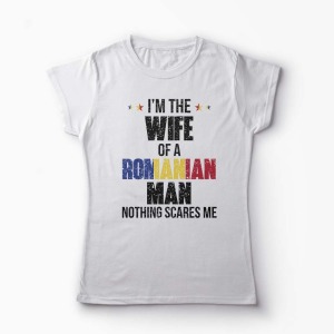Tricou Sunt Sotia Unui Roman - Femei-Alb