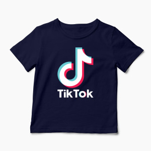 Tricou TikTok Logo - Copii-Bleumarin