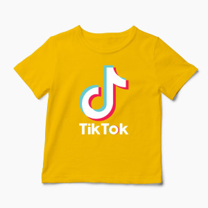 Tricou TikTok Logo - Copii-Galben