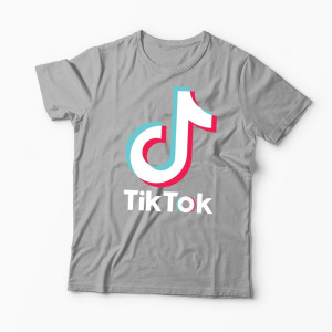 Tricou TikTok Logo - Bărbați-Gri