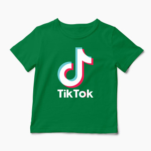 Tricou TikTok Logo - Copii-Verde