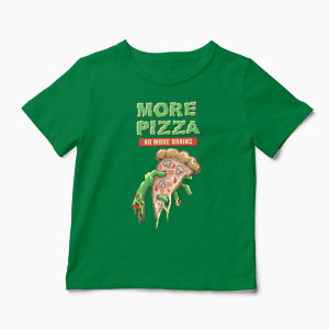 Tricou Zombie Pizza - Copii-Verde