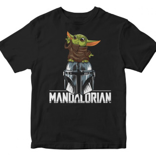 Tricou Baby Yoda - Cască Mandalorian