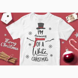 Tricou Crăciun Dreaming of White Christmas