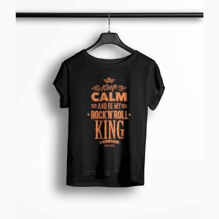 <span>Tricou Femei Personalizat</span> Keep Calm and Be My Rock N Roll King