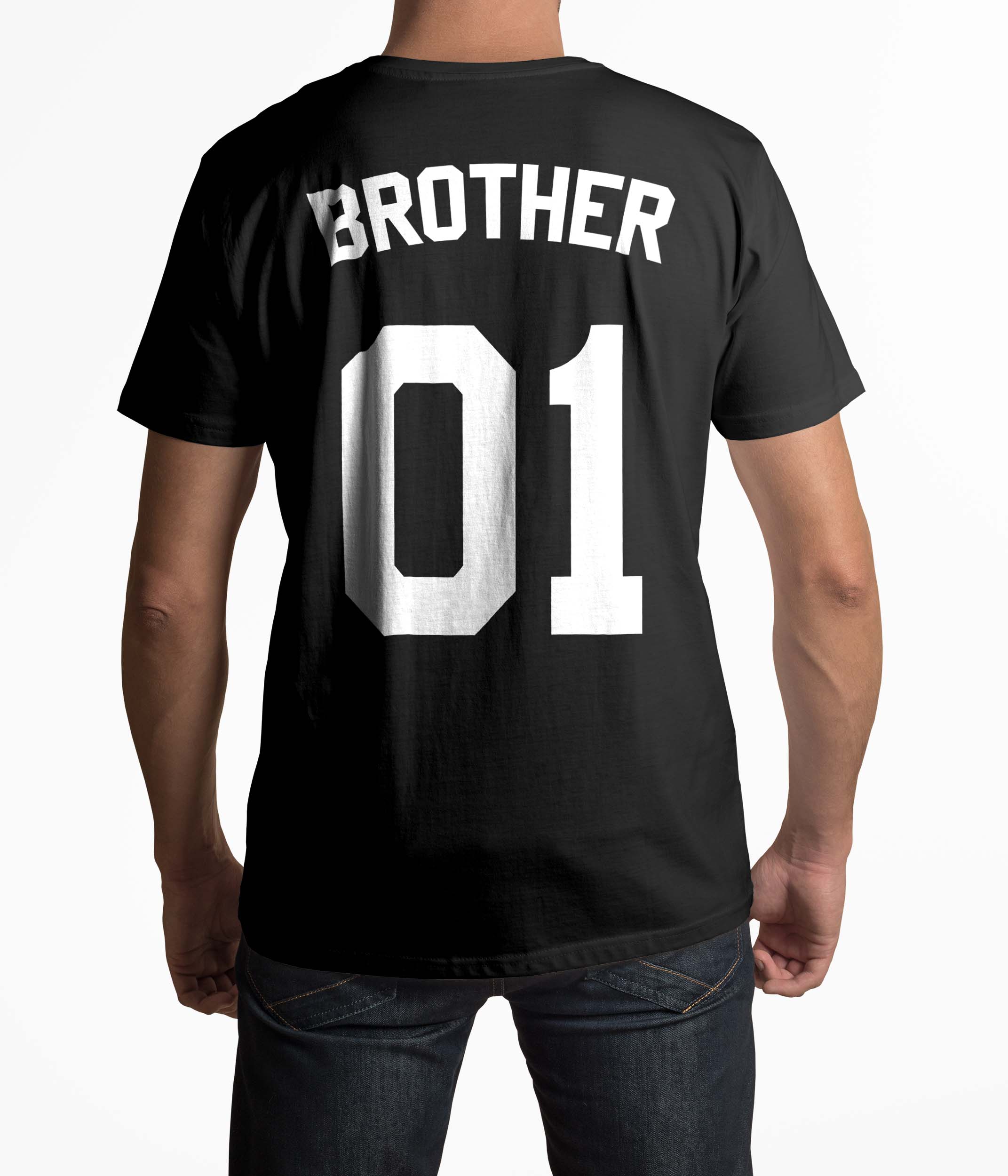 Tricou Barbati Personalizat Brother 01 - Bărbați-Negru