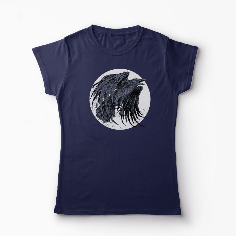 Tricou Cioara - Crow - Femei-Bleumarin
