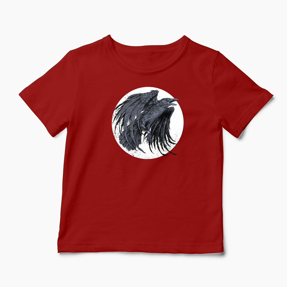 Tricou Cioara - Crow - Copii-Roșu