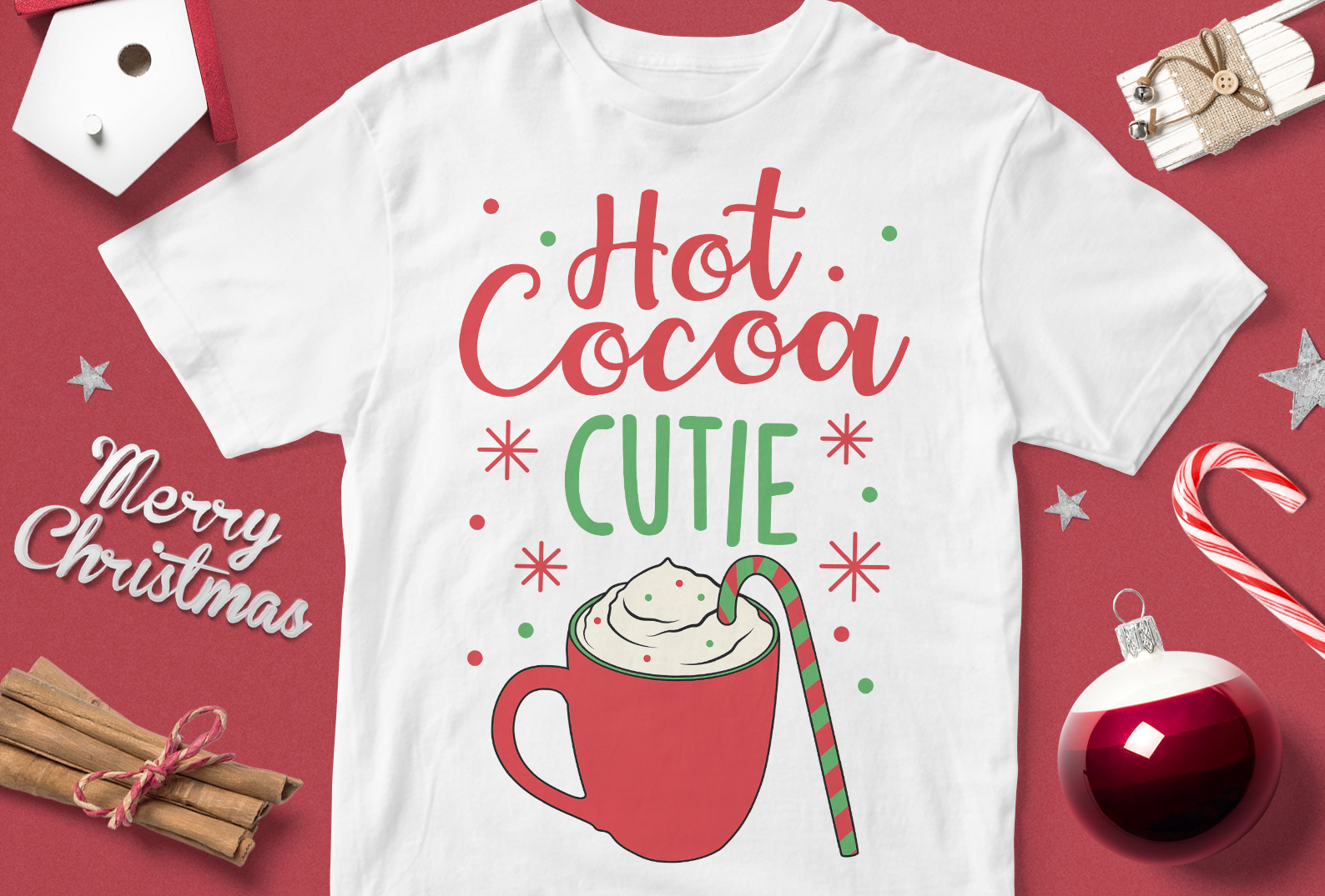Tricou Crăciun Hot Cocoa Cutie