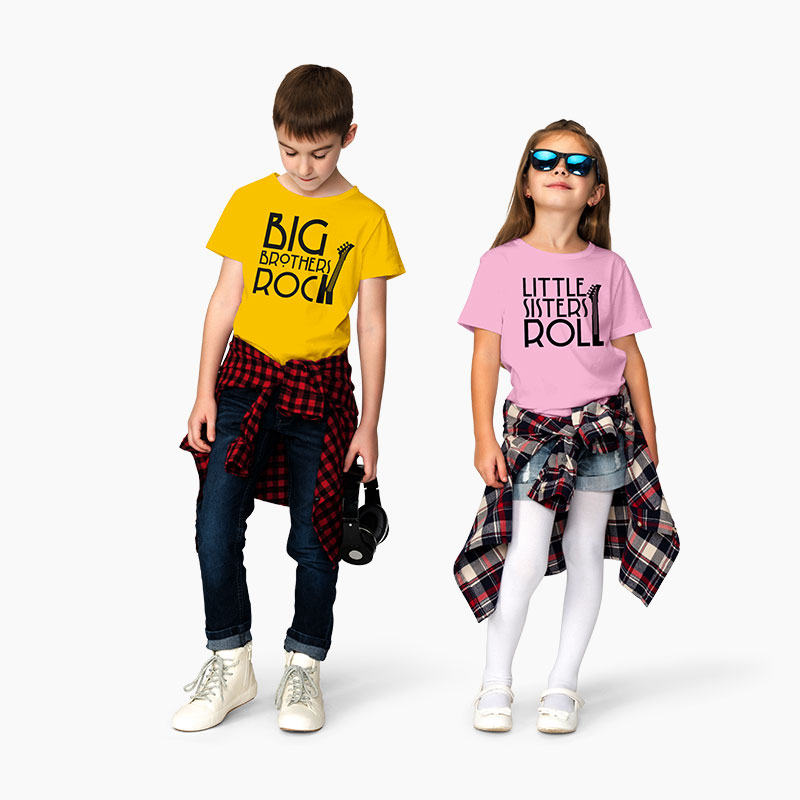 Tricou Frati Big Brothers Rock - Little Sisters Roll