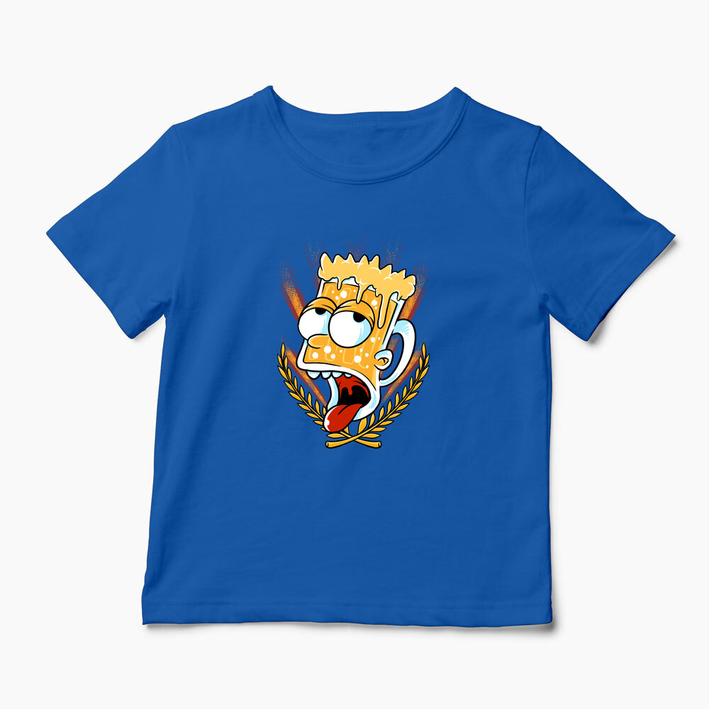 Tricou Personalizat Bart Beer Head - Copii-Albastru Regal