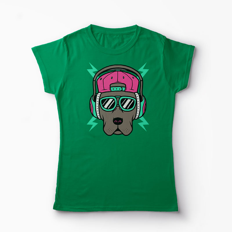 Tricou Personalizat Cool Dog - Femei-Verde
