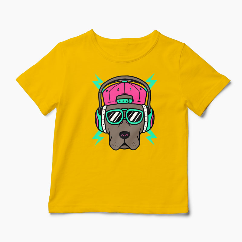 Tricou Personalizat Cool Dog - Copii-Galben